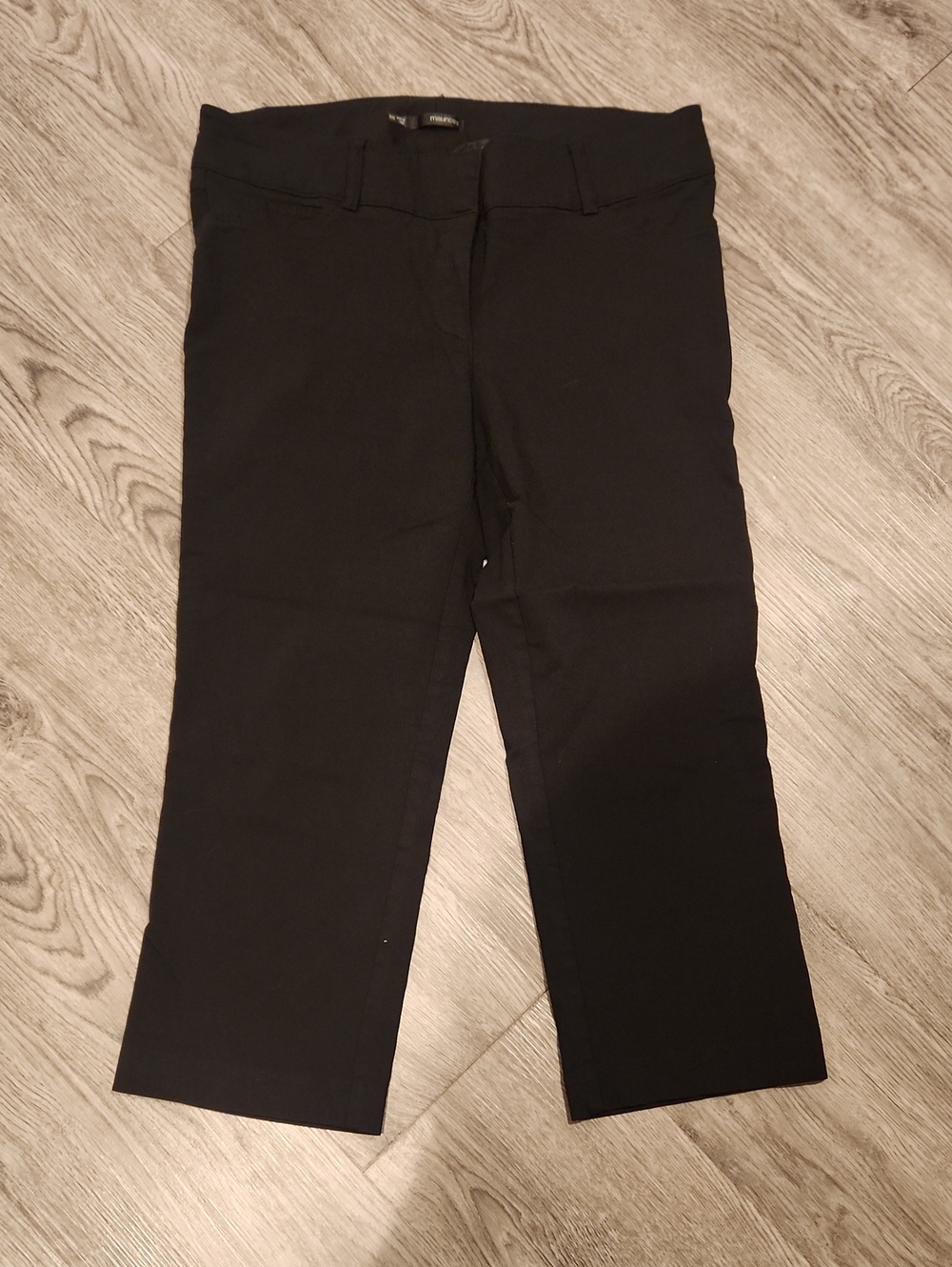 Maurices Black Cropped Straight-Leg Pants Size 11/12